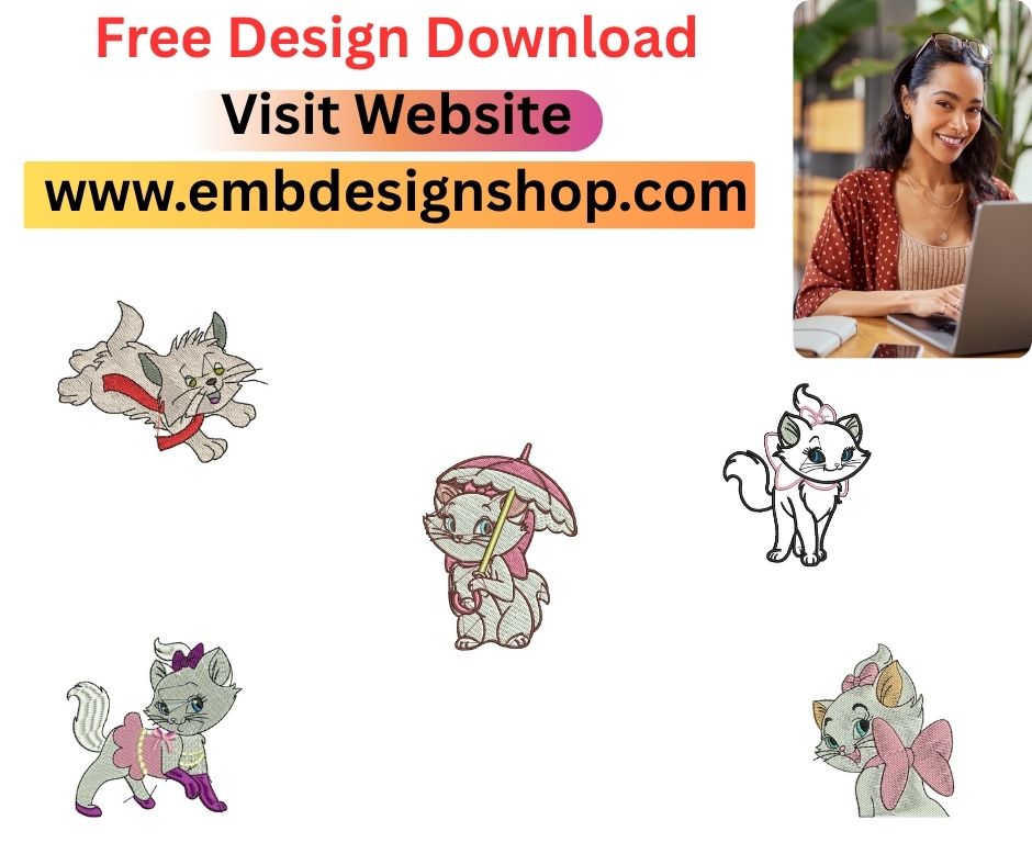 embalamin17's tweet image. Cute alert! Download this Marie Cat Embroidery Design free for one day only! Perfect for kids’ outfits, bags, and more. 

#MarieCat #FreeEmbroideryDesign #EmbDesignShop #MachineEmbroidery #CuteEmbroidery #DisneyEmbroidery #FreeDesignOfTheDay