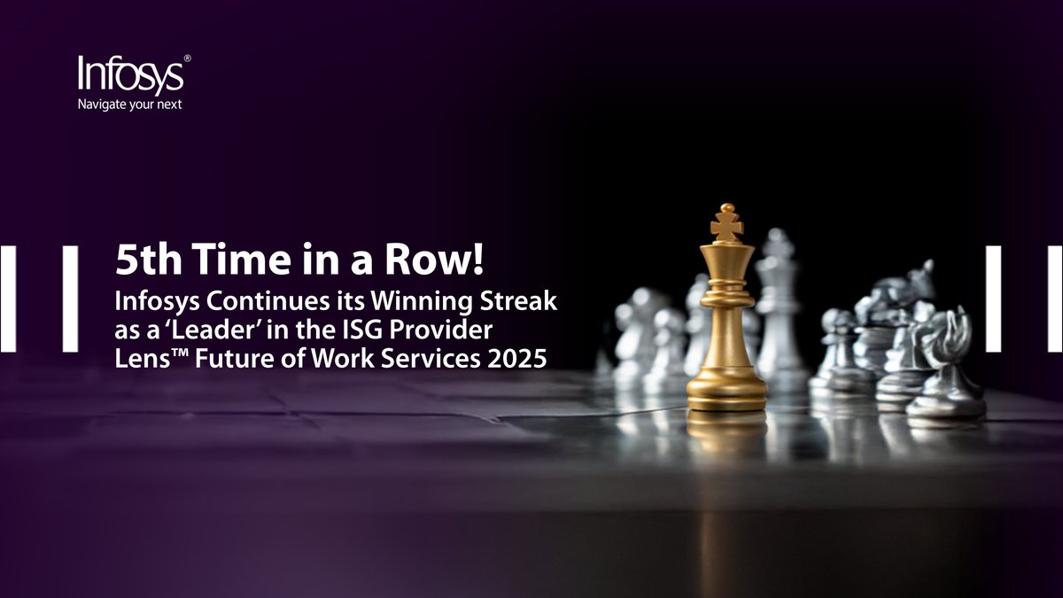 Infosys's tweet image. Five Years. Two Markets. Consistent Leadership.

Infosys has once again emerged as a leader in ISG Provider Lens Future of Work Services 2025 — continuing our unbroken streak of excellence across U.S. and Germany.

Read the full report here - infy.com/4oMhsqQ