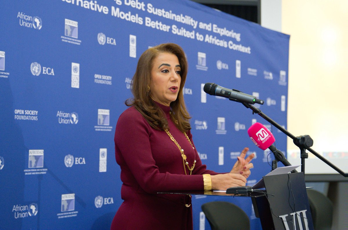 ECA_OFFICIAL's tweet image. ECA’s Deputy Exec Secretary @HananMorsy14 delivered opening remarks at High-level Dialogue on #debt sustainability, calling for reassessment of debt sustainability, securing better financing terms for development, and reform of global debt system including the #CommonFramework