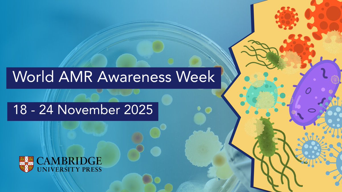 For World Antimicrobial Resistance Awareness Week (18–24 Nov), <a href="/CambridgeUP/">Cambridge University Press</a> is highlighting key research and books on tackling one of today’s most urgent health challenges.

Explore our AMR collection: cup.org/49ofZ5q

#WAAW2025 #AMR <a href="/WHO/">World Health Organization (WHO)</a>
