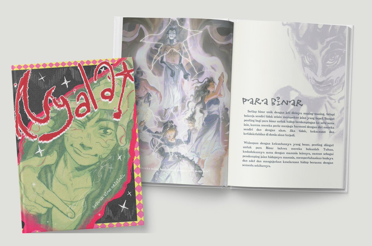 mockup jadi2an yg lupa post kmrn pas lagi produksi zine🌟belum sempet bilang makasih bnyak yang udah beli zine nyala kmrn di cf21!! seneng bgt liat antusiasnya zine perdana dari ocverse gw dari sekian lainnya xixi semoga tidak mengecewakan dan sesuai ekspektasi <3 #artidn #ocs
