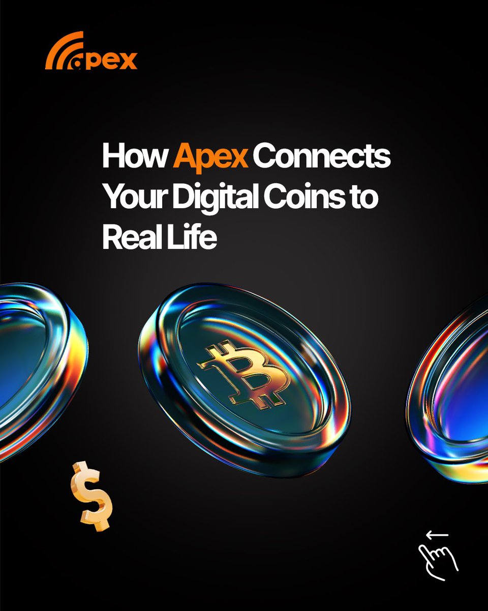 useapexnetwork's tweet image. Here’s how Apex connects your Digital coins to real life 💯

Ready to trade with ease? Download the Apex app today!

#useapexnetwork