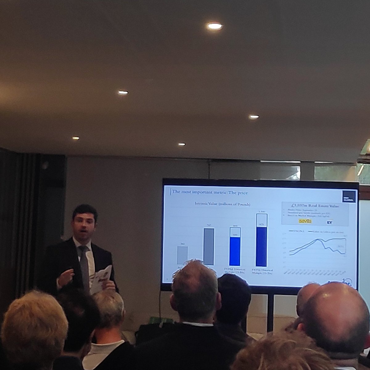 Great event organized by <a href="/manualofideas/">MOI Global</a> and <a href="/BrightgateC/">BrightGate Capital</a>. 
In the picture, Pedro Ordóñez from <a href="/azvalor/">Azvalor Asset Management</a> 
<a href="/moiglobal_es/">MOI Global en Español</a>