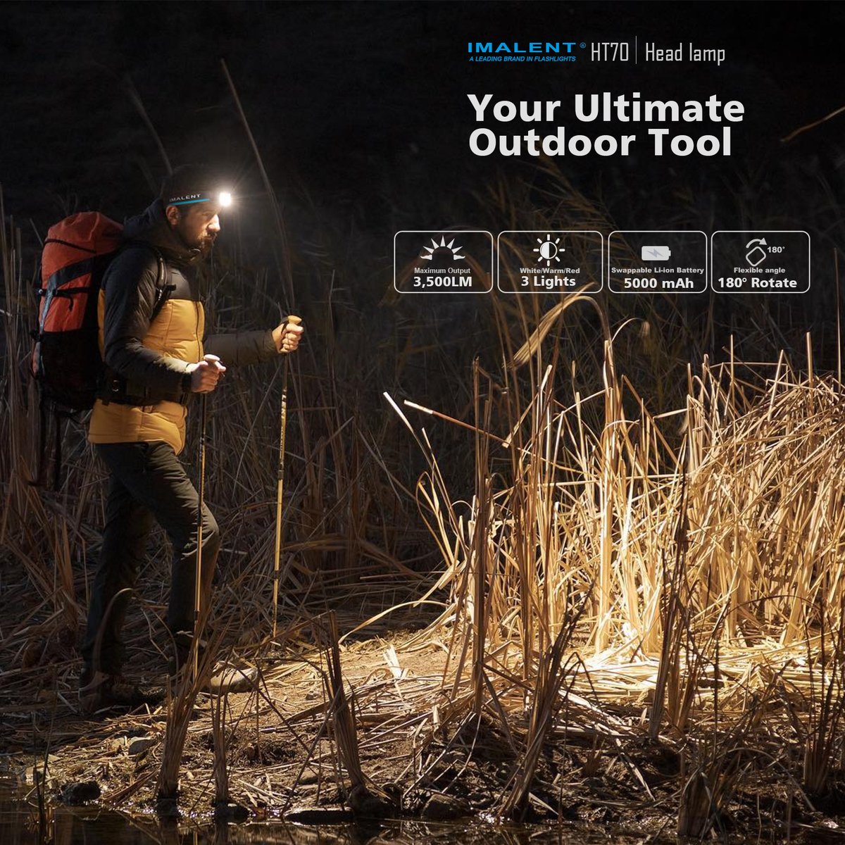 ImalentLight's tweet image. 🚨 DEAL ALERT! The IMALENT HT70  Headlamp is here to light your way with 3,500LM, triple light modes, and  a 180° tilt. Perfect for hiking, camping, or late-night runs!
⚫ #BlackFriday offer: Up to 20% OFF!
🔦 Grab yours: imalentstore.com/products/imale…
Hashtags:
#HT70 #Headlamp