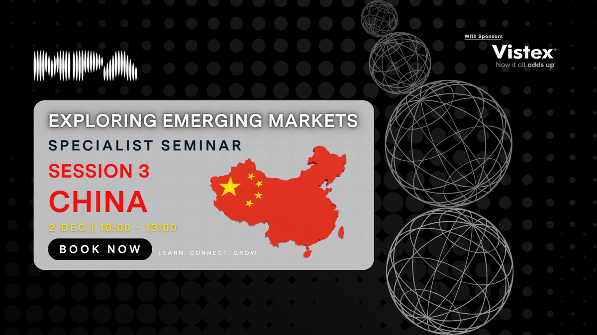 the_MPA's tweet photo. Two weeks to go until our Specialist Seminar: Exploring Emerging Markets – China 🇨🇳

Join us to gain insights from experts about the rapidly evolving Chinese market, pivotal policy developments, and emerging growth opportunities.

Book your place today: https://t.co/tb1tkKiVC9 https://t.co/58BWEPcEvL