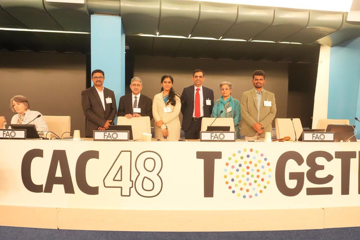 MoHFW_INDIA's tweet photo. #HealthForAll
India Re-Elected to Codex Executive Committee; Secures Unanimous Mandate for Collaborative Global Food Governance
India Reaffirms Collaborative Leadership at CAC48: Focus on Efficiency, Data, and Equitable Standard
https://t.co/JuPH7OpwDM https://t.co/1PdwtjksKH