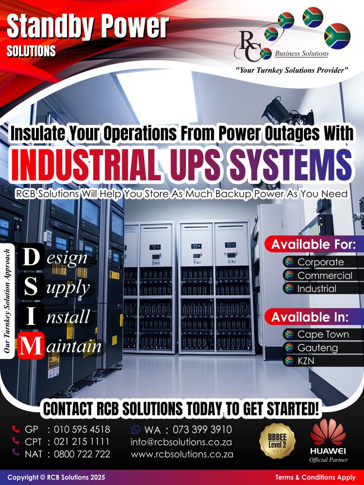 rcb_solutions's tweet image. RCB Solutions | Standby Power Solutions | Insulate Your Operations From Power Outages With Industrial UPS Systems – RCB Solutions Will Help You Store As Much Back Power As You Need

Email | enquiries@rcbsolutions.co.za
Website | rcbsolutions.co.za