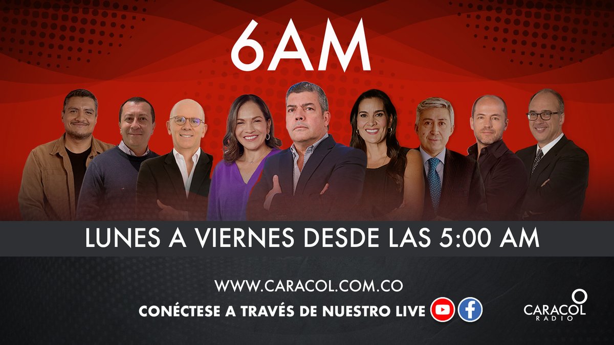 6AMCaracol's tweet photo. 🔴 ¡Ya estamos en vivo en YouTube!

Analizamos a fondo la nueva encuesta del CNC que pone a Abelardo De la Espriella y Miguel Uribe como las figuras más fuertes de la derecha 

📰 Además, la actualización de las noticias del día 📻

👉 Conéctese https://t.co/jwkKQ9HCSk https://t.co/CMO6oHTZPa