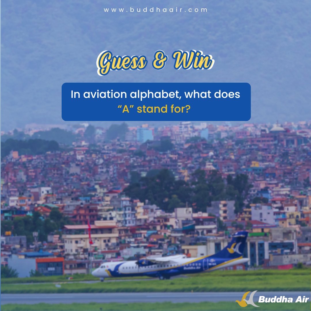 AirBuddha's tweet photo. Think you know your aviation ABCs? 😉
 Drop your answer and let’s see who gets it right first!
 #GuessTheCode #FlyBuddhaAir https://t.co/yxUU51KLB0