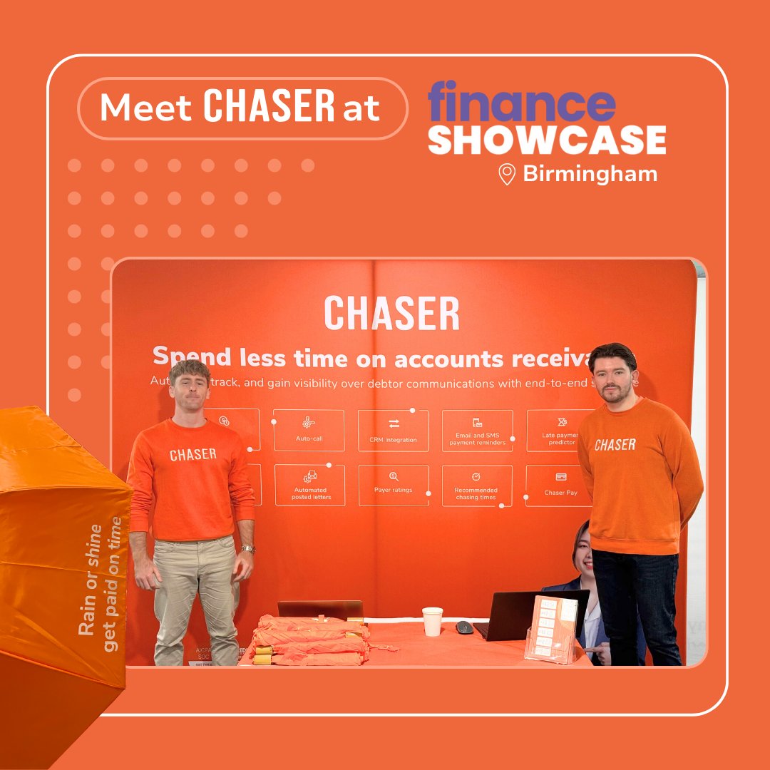 chaser_hq's tweet image. Chaser team is in Birmingham today for Finance Showcase 🚀

Joining the event? Visit the Chaser stand to learn how to:

🔹 Reduce late payments
🔹 Streamline follow ups
🔹 Improve invoice visibility

📍 Edgbaston Stadium | 10:00 AM – 2:00 PM

#financeshowcase #accountsreceivable