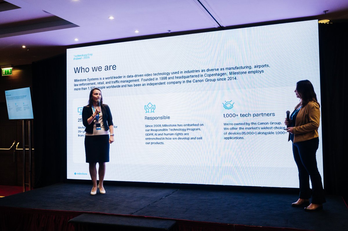VDTTechnology's tweet photo. Jako Advanced Partner Milestone Systems jsme se zúčastnili Milestone Technology Day Poland 2025. Video, data, AI a cloud v jednom ekosystému XProtect – inspirativní setkání s partnery i zákazníky.