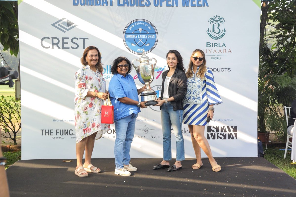 Crest_Ventures's tweet photo. Our VP of Marketing, Nishka Choraria, had the honour of celebrating remarkable talent at the 80th Bombay Ladies Open, where 80+ women golfers competed with skill and passion.

At Crest, we’re proud to support platforms that empower women to shine, excel, and inspire others ✨ https://t.co/cWxOuWbiEN
