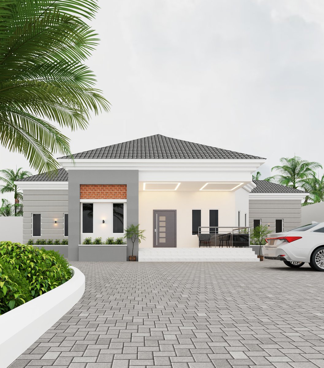 NsikakEss's tweet photo. New 3D model alert 🚀
Here’s a clean Three-Bedroom Bungalow I visualized this week — modeled in #Revit and rendered with #Vray
📌 Somewhere calm in Ondo State

#3DRendering #ArchitecturalDrawings #ArchViz #WorkingDrawings https://t.co/gte4Wdvxe1