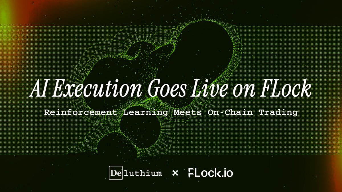 Deluthium's tweet image. 🔥 The Deluthium × @flock_io Dual Mining Campaign is LIVE!

Trade &amp;amp; earn $FLOCK + Deluthium Points.
Every order powers Phase 1 of our RL model training and supercharges FLock’s AI network.

Trade. Earn. Empower the AI.

Start here: deluthium.ai/en/earn/point?…
How it works 👇