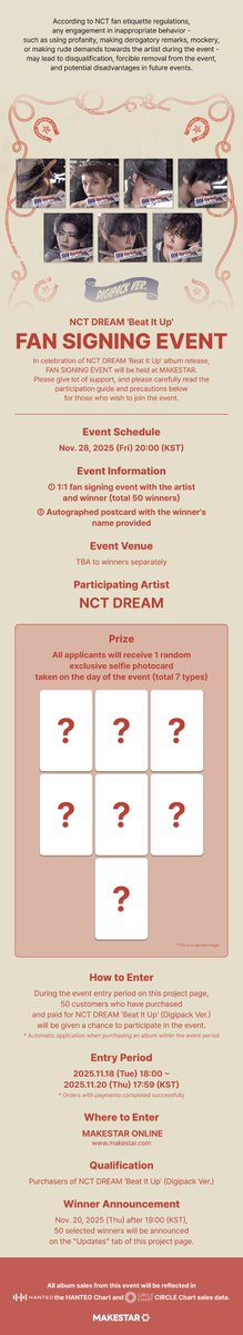韓国対面サイン会] #NCTDREAM 'Beat It Up' 発売記念 対面サイン会