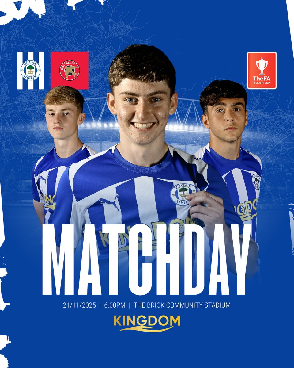 🏆 Friday Night Football in the FA Youth Cup!

📲 Follow <a href="/Latics_Academy/">Kingdom Wigan Athletic Academy</a> on X for full match coverage! 

#wafc 🔵⚪️