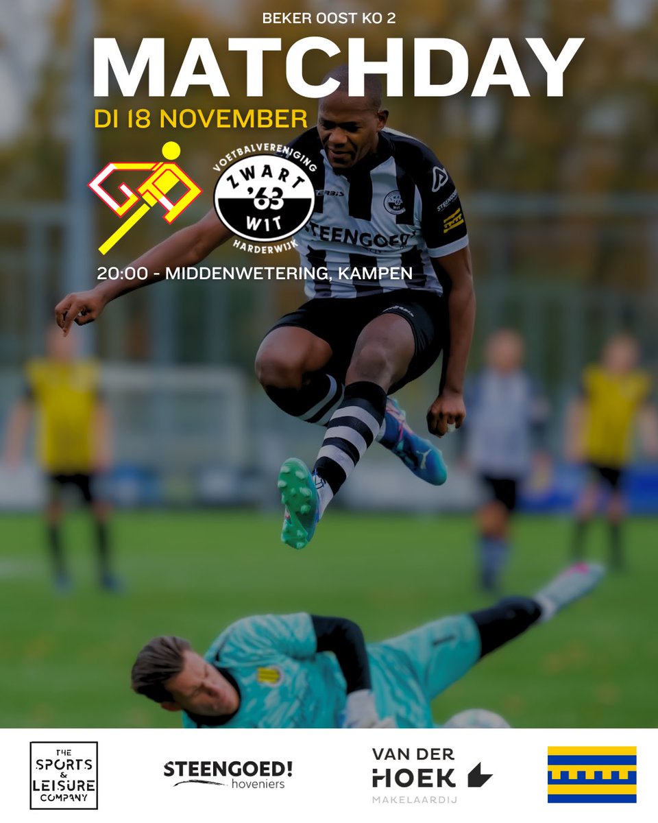 𝗠𝗔𝗧𝗖𝗛𝗗𝗔𝗬 𝗕𝗘𝗞𝗘𝗥! 🏆⚽🖤🤍

Vanavond wacht een mooie uitdaging: we reizen af naar tweedeklasser Go Ahead Kampen voor onze bekerwedstrijd. Een duel waarin we ons kunnen meten met een sterke tegenstander en kunnen laten zien waar we als team staan.

➡️ Aftrap om 20:00
