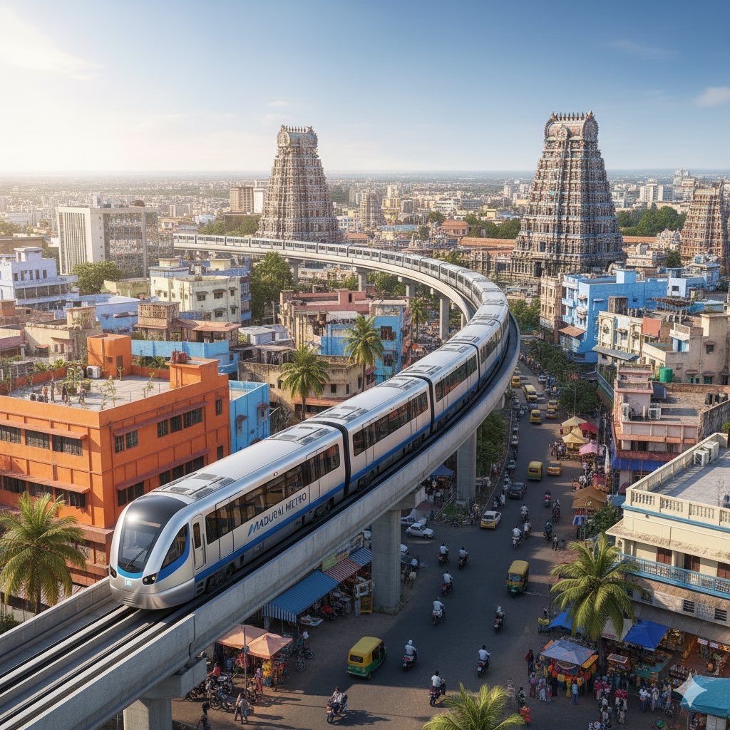 SuVe4Madurai's tweet image. கோவை, மதுரை மெட்ரோ ரயில் திட்டங்களை 20 லட்சத்துக்கும் குறைவான மக்கள் தொகை இருப்பதாகக் கூறி நிராகரித்துள்ளது ஒன்றிய அரசு.

தமிழ்நாட்டின் மீதான ஒன்றிய அரசின் வஞ்சகம் வன்மையாகக் கண்டிக்கத்தக்கது.

குருகிராம், புவனேஷ்வர், ஆக்ரா, மீரட் உள்ளிட்ட நகரங்ளின் மக்கள்தொகை 20 லட்சத்துக்கும்…