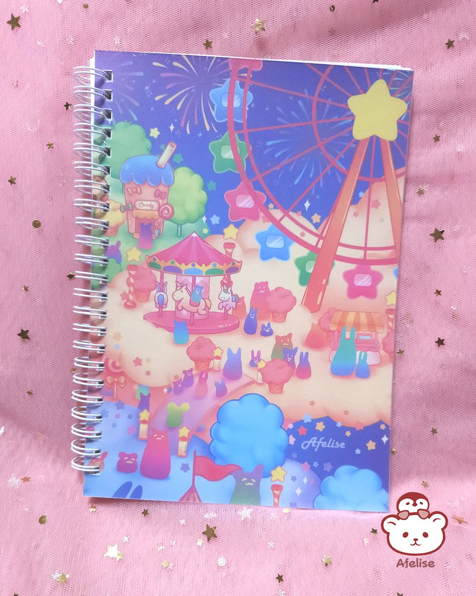 Hello!
Thank you so much for loving my manta ray sticker book. A new design for sticker book has arrived! A theme park with gummy animals inside.

They will be available at Mercury Festival

I will post a full catalogue soon!