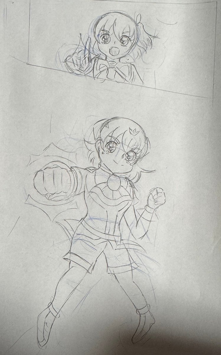 iseyadj45's tweet photo. 習作　変身シーン
 #art #sketch #絵描きさんと繋がりたい #落書き #絵描きさんフォロバ１００ https://t.co/KQeWED0YcR