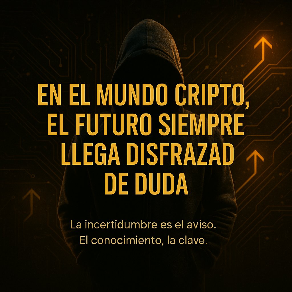 NakamotoNKT7's tweet photo. 🌘 EL FUTURO SIEMPRE LLEGA… AUNQUE PRIMERO PAREZCA MIEDO.
En cripto, lo que hoy se duda, mañana se celebra.
#NKT #AbundanciaDigital #EducacionCripto #Blockchain #Descentralizacion #MindsetCripto #CriptoComunidad #SatoshiVive #OportunidadesDigitales https://t.co/VM9XDw0xpB