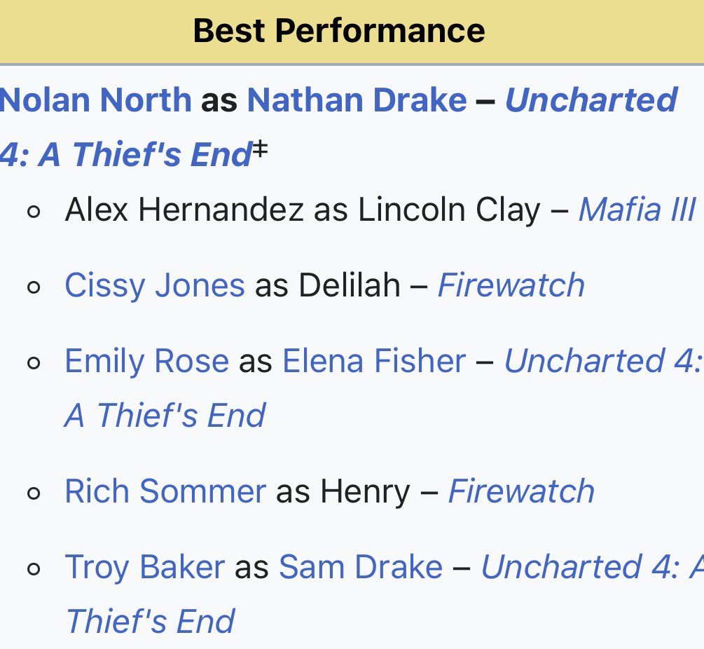 7asawiGamer's tweet image. 💡| أفضل المؤديين لشخصيات الألعاب في عام 2016. | #TheGameAwards 

لعبة #Uncharted4 حازت على 3 ترشيحات.
لعبة #Firewatch حازت على 2 ترشيحات.
لعبة #Mafia3 حازت على 1 ترشيح.

اليوم لعبة Clair Obscur Expedition 33 تُكرر رقمًا تاريخيًا في 2025.