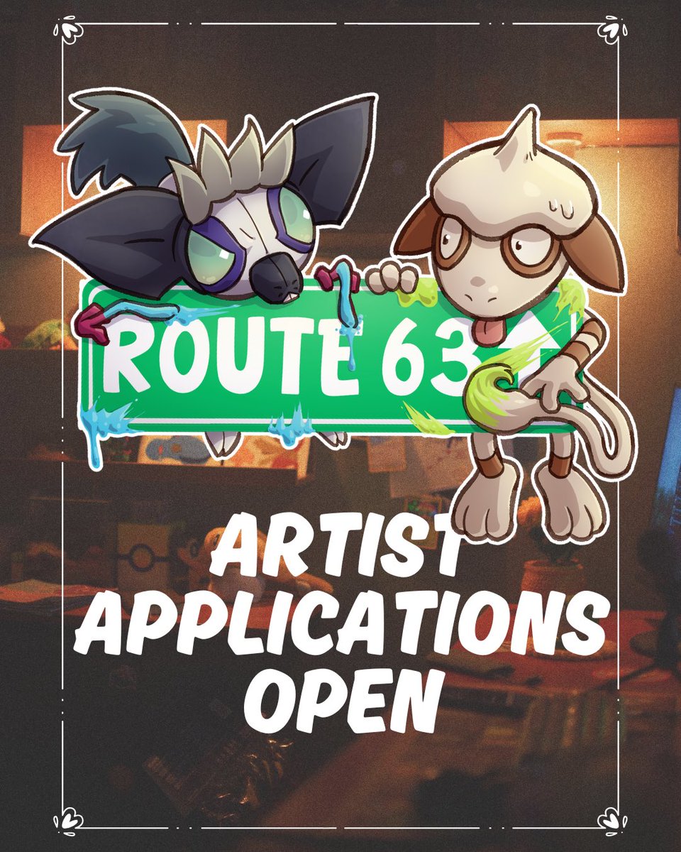 🚨 ROUTE 63 Volume 2 Artist Applications are NOW OPEN! 🚨

Be part of the creative journey behind the second volume of the Philippines’ first ever Pokémon fan zine!
Ready to join the adventure? 

Application form:
tinyurl.com/Route63Vol2Art…

Application period is from Nov 18 - Dec 5