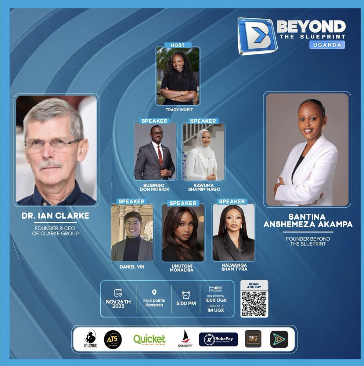 Book your table for the Beyond the Blueprint Ug Launch by <a href="/SashaSantina/">Anshemeza Santina</a> 

Scan the QR Code to Pay | Dial *289# (Code 2979) 
or tap link to pay 
merchant.rukapay.co.ug/receive_paymen…

#RukaPay #BeyondTheBlueprint #Fintech #CashlessPayments #EventsUg