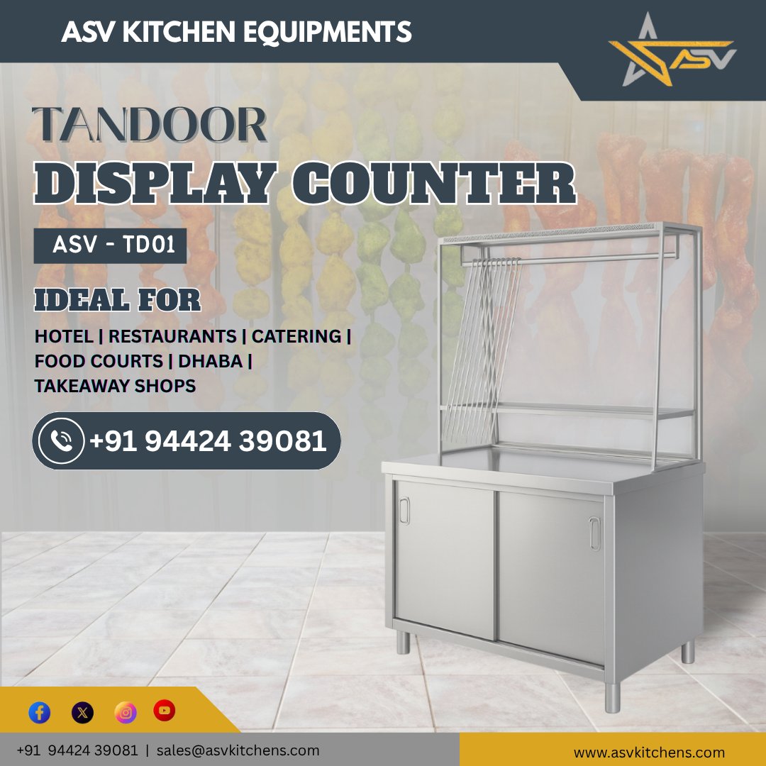 ASVkitchens's tweet photo. ⭐ASV TANDOOR DISPLAY COUNTER | ASV KITCHEN EQUIPMENTS ⭐
📞 CONTACT : +91 94424 39081
🌐 WEBSITE : https://t.co/xHbuN2MwuR
PRODUCT DETAILS : https://t.co/bEMQMSfTen
#asv #tandoor #Foodie #display #displaycounter #fooddisplay #hotels #restaurant #TVKVijay https://t.co/DPVgfUFFCs