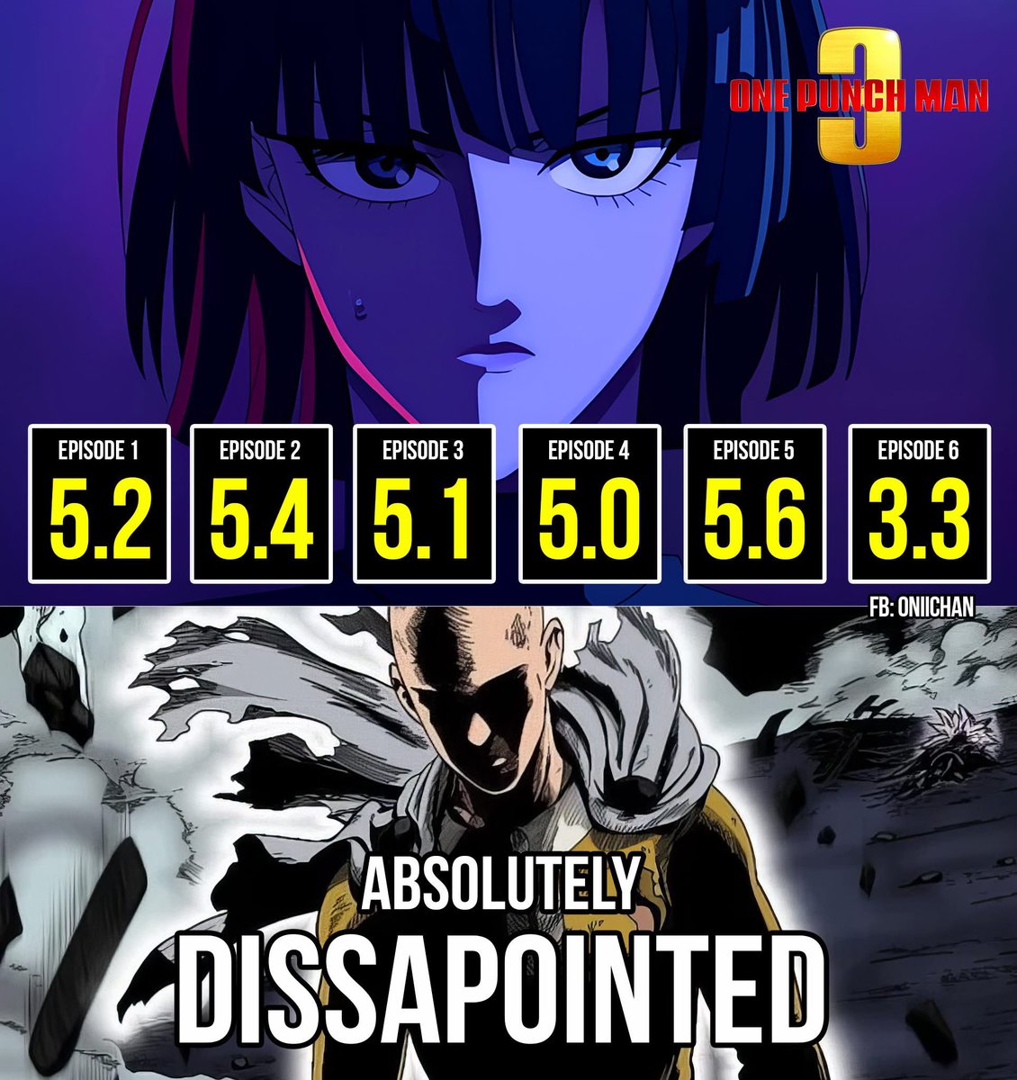 michelle051159's tweet photo. @opm_anime Absolute trash.
I won’t buy anything from you.
How dare you still promote your goods with the trash you made
#saveOnePunchMan
#JusticeForOPMss3 https://t.co/4X59VaJWCJ