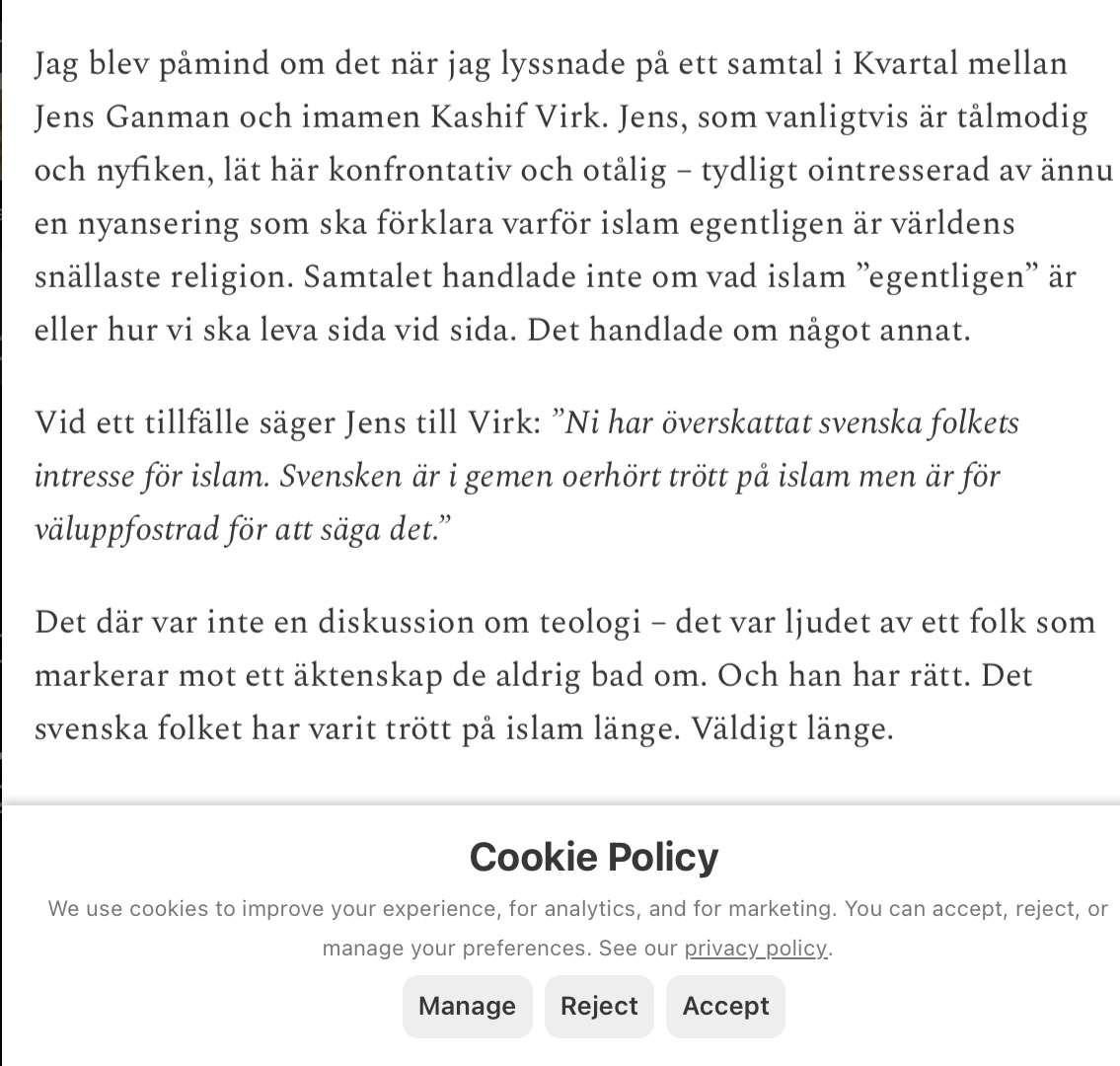 JensGanman's tweet image. Omar Makram borde vara lika vanligt förekommande som allexpert i SVT som Greider, Skurt och Anders Lindberg. Prenumera på Omars nyhetsbrev. osteromfornuftet.se/p/blagul-islam…