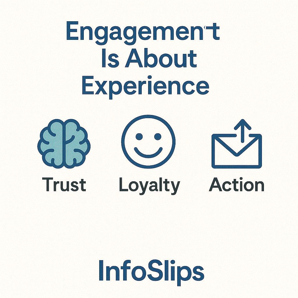 InfoSlips's tweet image. “Engagement Is About Experience”
🧠 Human behaviour thrives on interaction—even in the digital space. Engaging correspondence helps build trust, loyalty and action. Are your communications doing more than just being sent? #Engagement #CX #InfoSlips