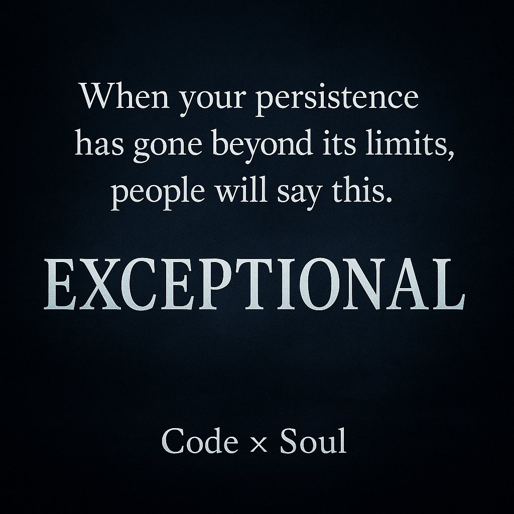 CodeSOUL9999's tweet image. Beyond your limits,
your true self finally reveals itself.

To surpass a limit
is not to overpower it with force.

It is choosing to take
one quiet breath forward
in the moment your heart feels like breaking.

Simply repeating your limit
will never help you overcome it.

But—
if…