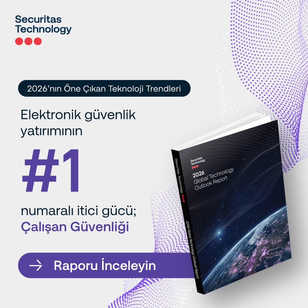 securitastechtr's tweet image. Öngörülemeyen bir dünyaya siz nasıl hazırlanıyorsunuz? 
Kuruluşlarını güvende tutmak için sektör profesyonellerinin uyguladığı stratejileri keşfedin. 

2026 Teknoloji Trendleri Raporu’na erişin: reports.securitastechnology.com/view/643566635/ 

#SecuritasTechnology #SeeADifferentWorld #FutureOfSecurity
