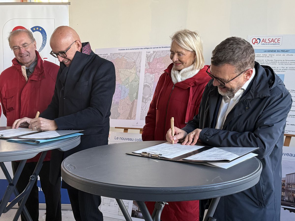 🚧Le futur collège du Neuhof prend forme sur l’ancien site de l’hôpital militaire Lyautey. Il deviendra un lieu unique pour faire grandir le goût des sciences et des langues grâce à une mobilisation unique de la CeA <a href="/Alsace/">Alsace</a> et du rectorat de l'<a href="/acstrasbourg/">Académie Strasbourg</a>
