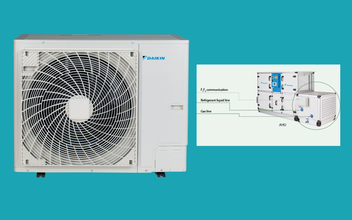 PrincipalClima1's tweet image. Daikin&apos;s new ERA-AV / ERA-AY range of condensing units for smaller capacities (4-6 HP) are connectable to Direct Expansion (DX) Air Handling Units (AHUs) and Air Curtains for fresh air and recirculation applications.
principalclimate.co.uk/news/145/daiki… #ahu #condenser