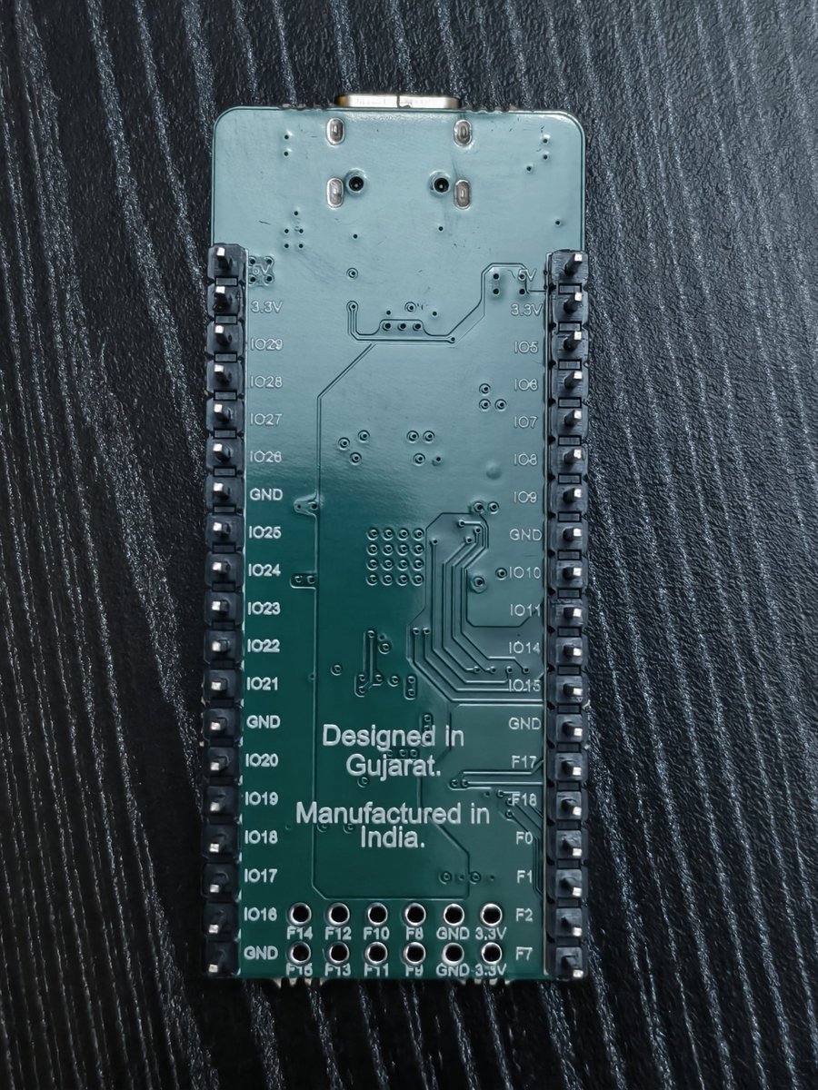 sunilshahu's tweet image. Just got @Vicharak_In &apos;s Shrike-lite. Designed in &quot;ગરવી&quot; Gujarat and Manufactured in India!

Will tinker with it in coming months! It&apos;s my first FPGA board and will definitely need some steep learning! 

#FPGA #india #engineering #embedded #mcu