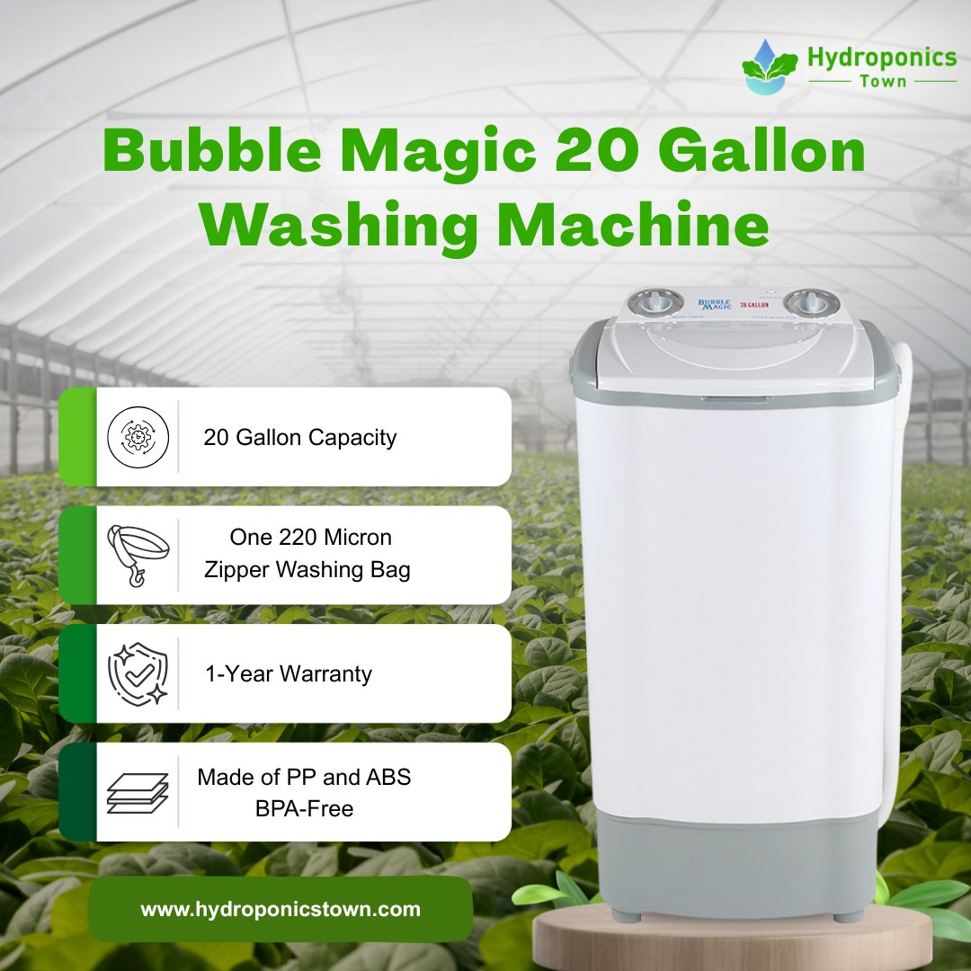 HydroponicsTown's tweet image. Bubble Magic Washing Machines deliver faster, cleaner, and more efficient trim processing for hydroponic growers.

Shop Now: bit.ly/4oRgz0k#Bubble… 

#HydroponicsTown #HarvestProcessing #WashingMachine #GrowerEssentials  #PostHarvest #MaterialSeparation #GrowingEquipment
