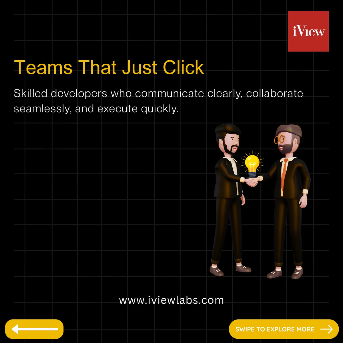 iviewlabs's tweet image. Great products need great teams.
At @iviewlabs, our developers think, collaborate &amp;amp; build fast.

- Clean code
- Faster releases
- Scalable growth

That’s the iView Labs difference.
🌐 iviewlabs.com
#iViewLabs #HireDevelopers #OffshoreDevelopers #TechTeams