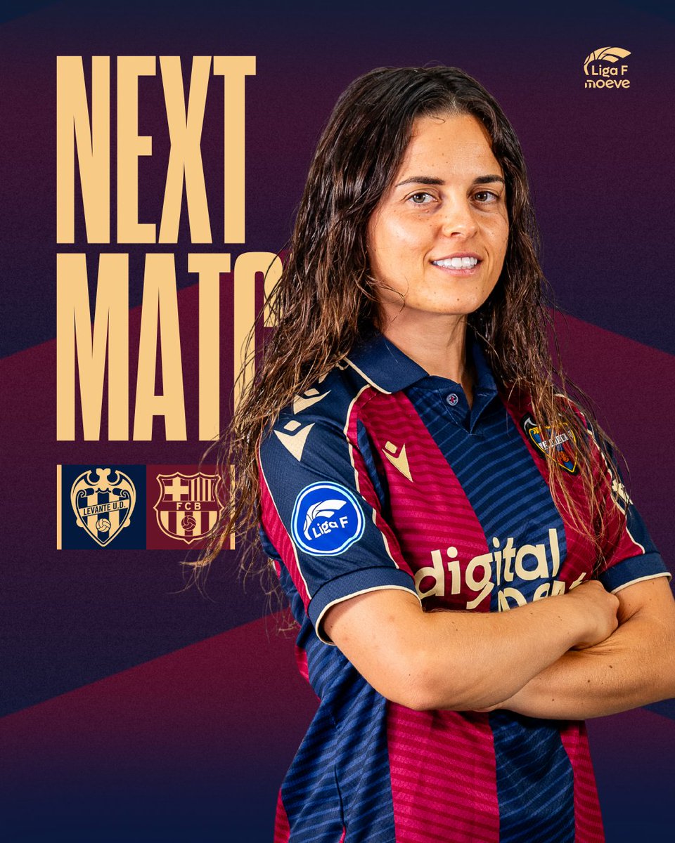 ⚔️NEXT MATCH⚔️
📆 Domingo 23/11
🕒 18:00
🆚 <a href="/FCBfemeni/">FC Barcelona Femení</a>  
🏟️ Estadi Ciutat de València
🎟️ ticketing.levanteud.com/es/liga-f/vale…