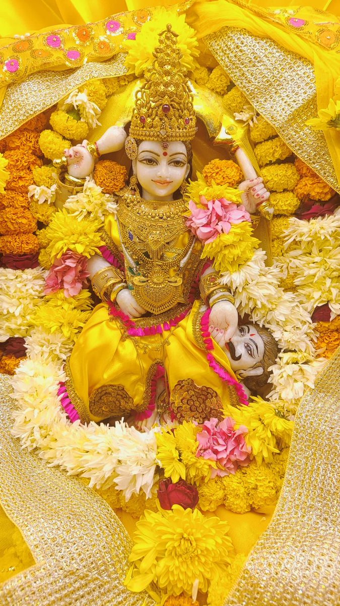 Ashish_J2's tweet image. मां पितांबरा बगलामुखी महारानी,
शक्ति, विजय और कृपा की निशानी।
शत्रु करें स्तब्ध, भक्त हो निर्भय,
वाणी में भर दें मंत्रमय जय।
जो ले नाम मां का सच्चे भाव से,
उसका हो कल्याण हर प्रभाव से ।।

जय मां बगलामुखी 💛