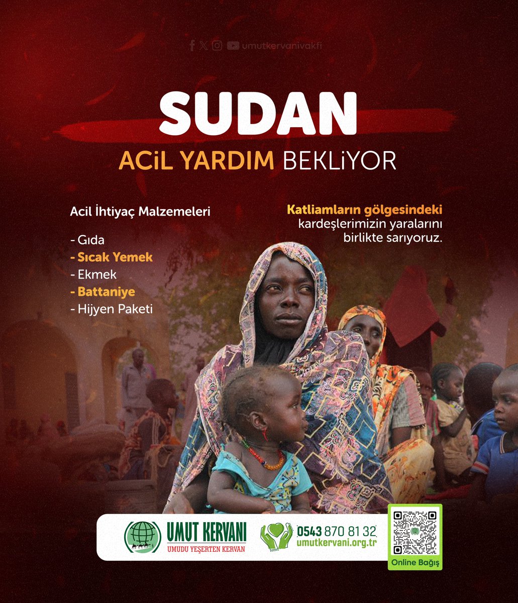 SUDAN ACİL YARDIM BEKLİYOR

Vahşi saldırılar nedeniyle yuvalarından koparılan, katledilen, aç ve susuz bırakılan kardeşlerimizin yardım feryatlarına sizlerin destekleriyle yardım ulaştırıyoruz