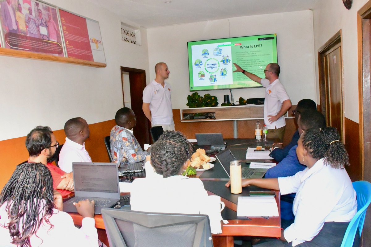🌱 Today, our internship students Mr. Alexander Eriksson and Mr. Julian Roberts presented in SEATINI’s internal seminar series on “Waste to Wealth: Building Uganda’s Circular Economy – Perspective from Sweden.”

They highlighted Uganda’s untapped waste potential, showing how