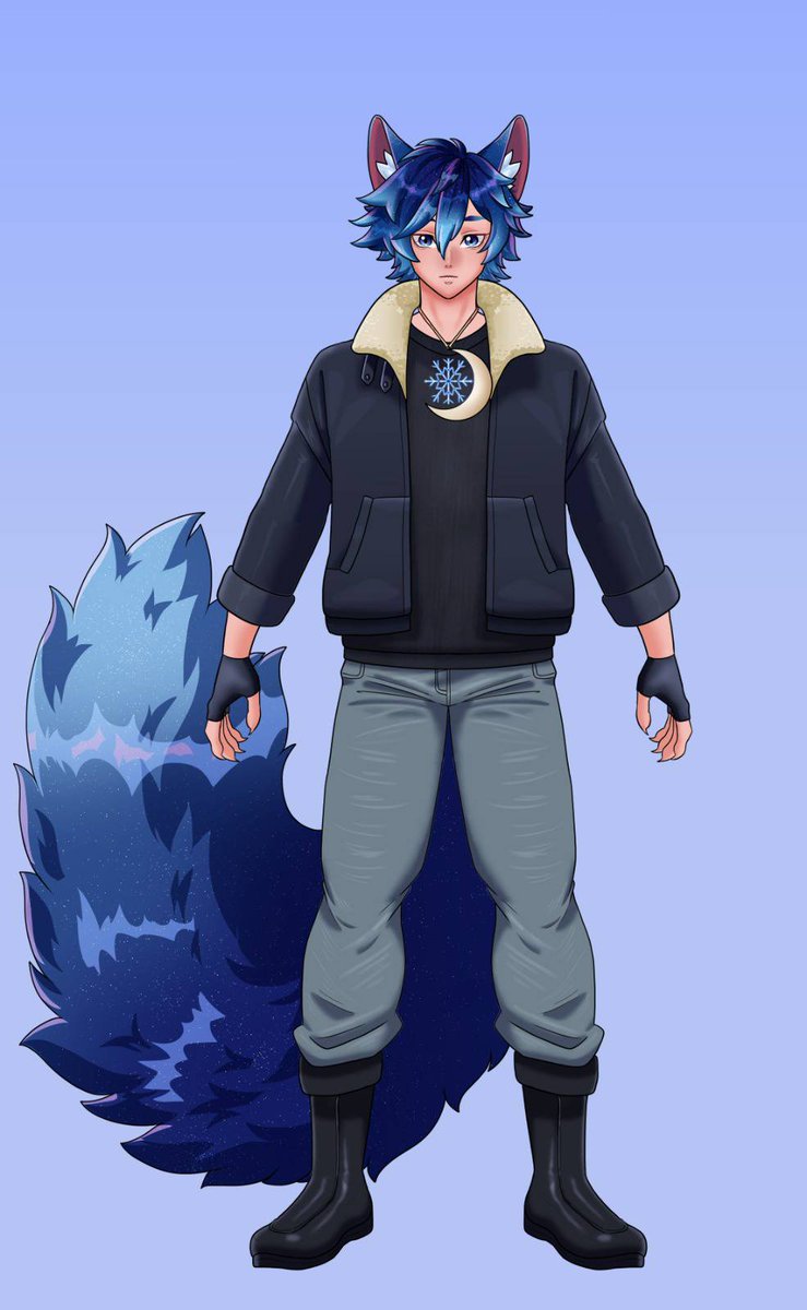 maddoxrazr's tweet image. Fluffy star-tail boy is almost ready for Live2D! 📷📷 Sketch → finished art!
#Live2D #Vtuber #VTuberModel #CharacterDesign #ArtProgress #VtuberEN #VtubersUprising