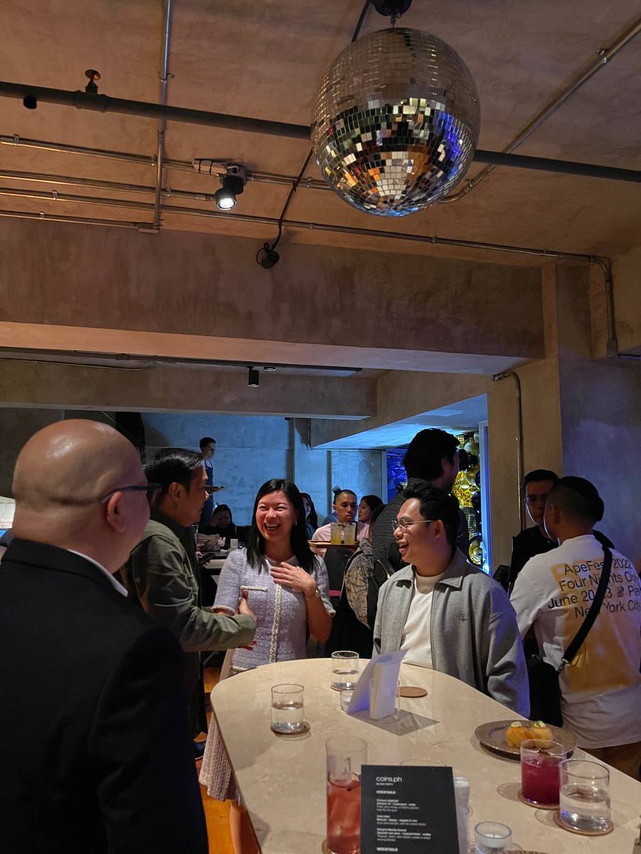 coinsph's tweet photo. Guests are rolling into GotSoul MNL and the energy is already building. Builders, partners, and creators are checking in, grabbing their first cocktails, and getting ready for a night of high-signal conversations and celebration. The https://t.co/nwbIOfGZon VIP Dinner & Awards is about to kick off. Let’s make it a night! 🍻