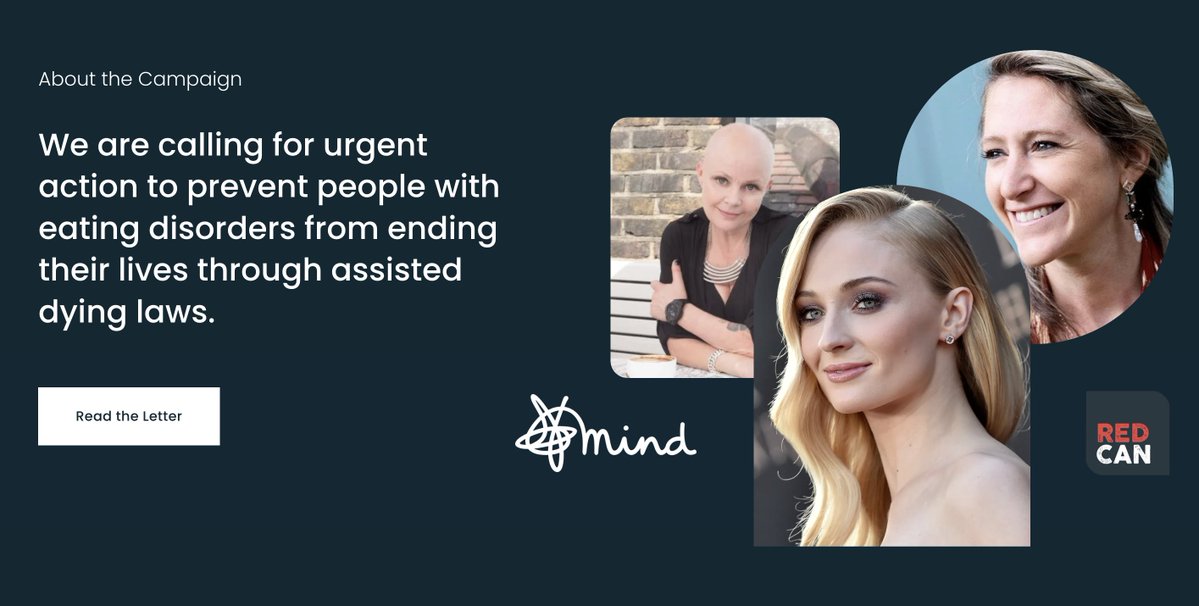 ChelseaRoff's tweet image. People with eating disorders need support to live, not assistance to die.

We stand with charities, families, and public figures including Sophie Turner, Stephanie Waring, and Gail Porter in calling on Parliament to reconsider the Assisted Dying Bill.  #DyingForTreatment

Read…