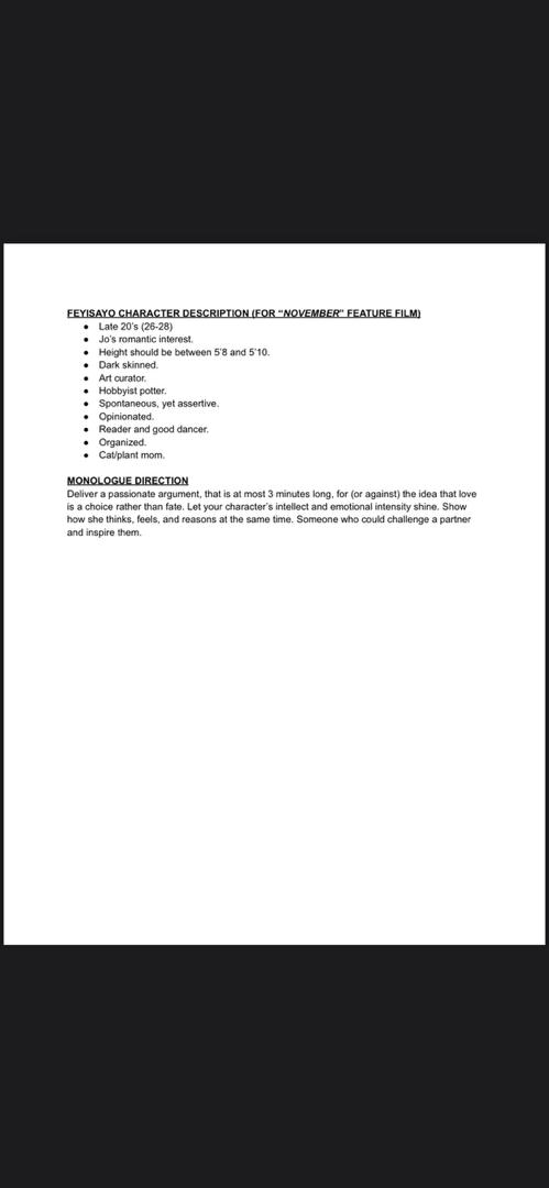 shellosmedia's tweet image. This is a for a short film and it&apos;s paid acting opportunity.

If you’re interested, please send your monologue to - timehinakinde@gmail.com

Note: It’s not being filmed until 2026.

Retweet 

Tag someone 

#shellos
#shellosmedia