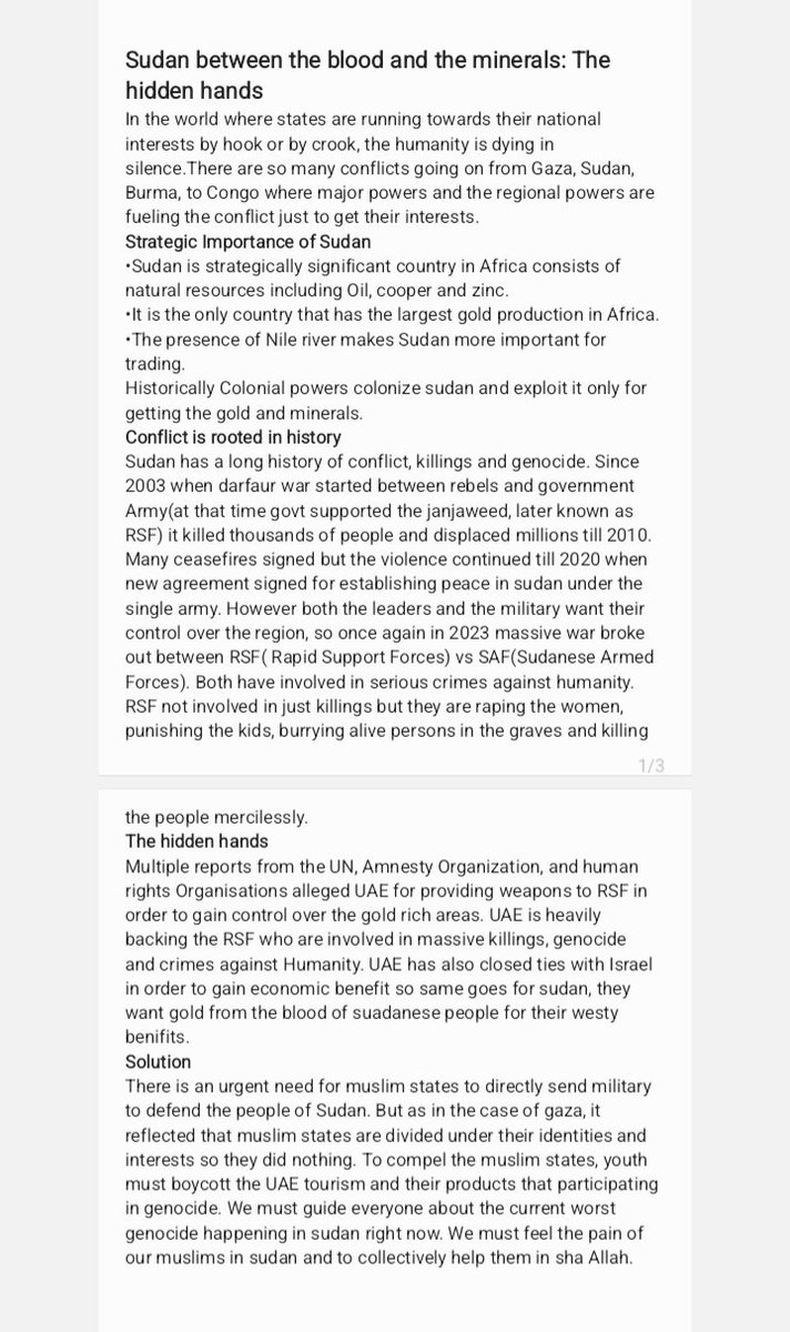 Khola223's tweet image. Sudan related article for awareness!!
#IMS #islamicmessagingsystem #HumanRights #Sudan #Boycott #Awareness