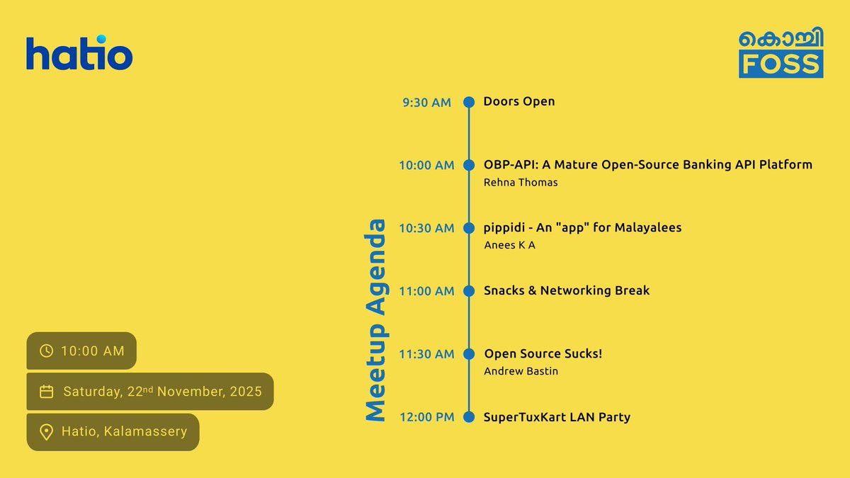 Kochi FOSS Meetups tweet media