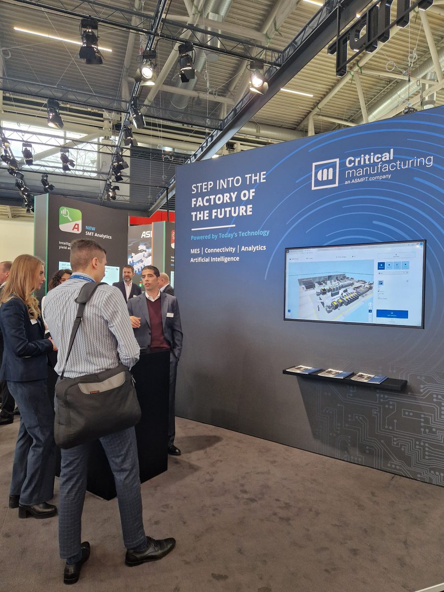 We’re fully up and running at productronica &amp; Semicon Europa. The team is on-site, ready to showcase how our Manufacturing Operations Platform is transforming electronics and semiconductor manufacturing.
Visit us!
Productronica <a href="/asmpt_smt/">ASMPT SMT Solutions</a> booth A3.377
Semicon B1734